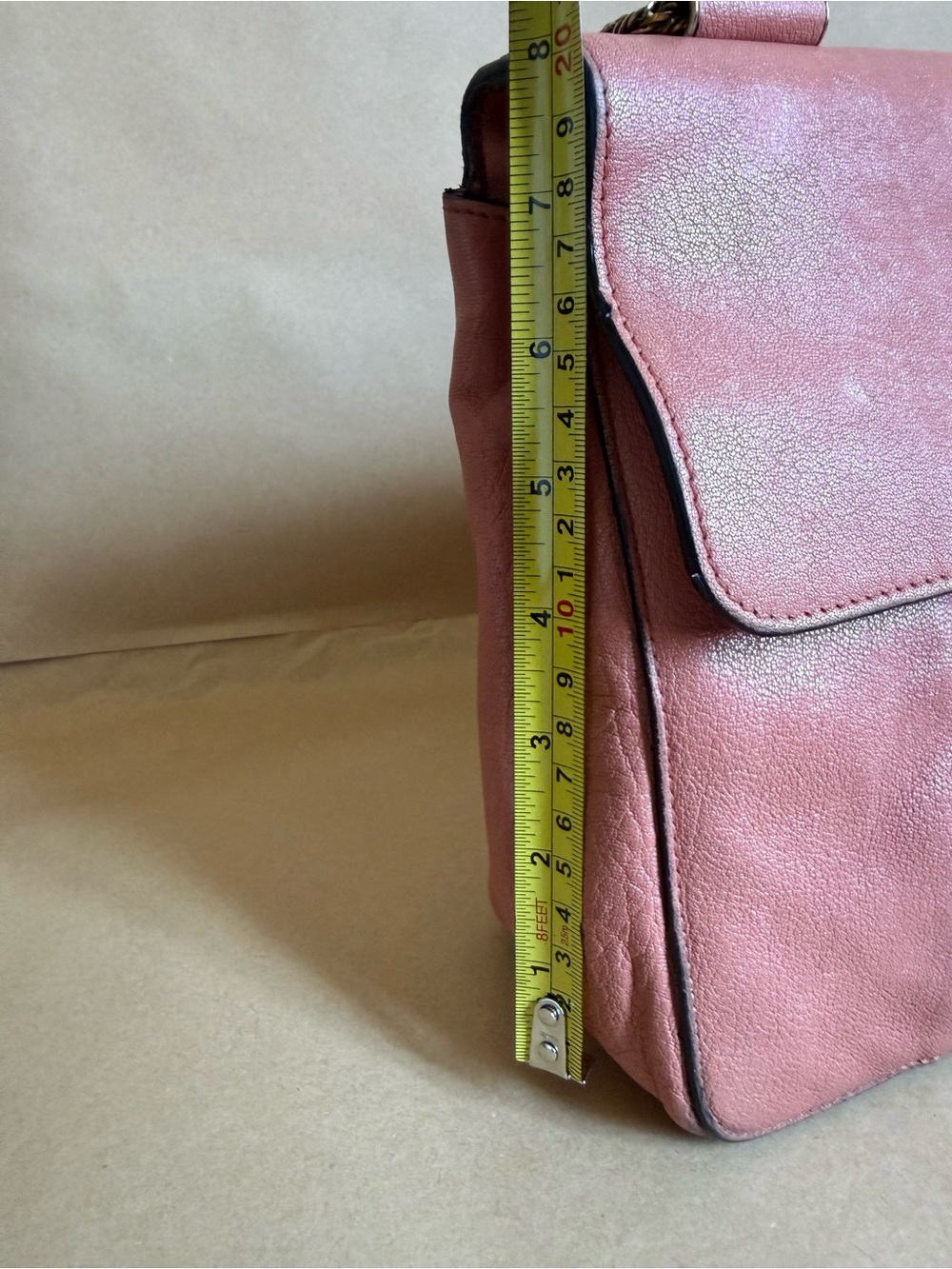 Chloe Coral Orange Leather Large Elsie Shoulder Bag - Picture 13 of 13